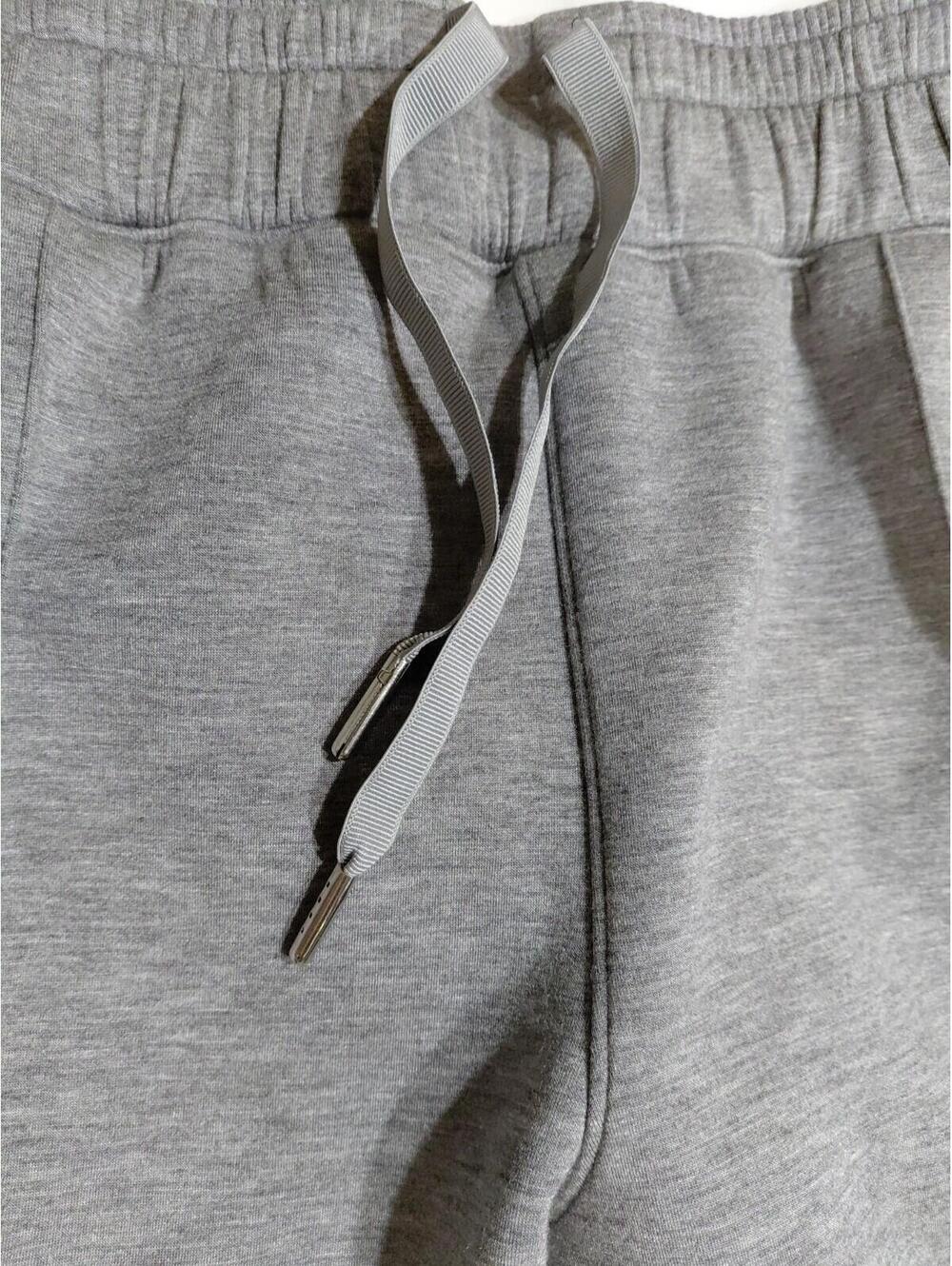 Spanx Wide Leg Sweat Pants Gray Size L EUC Draw String Side Pkts Flat Front - Picture 4 of 9